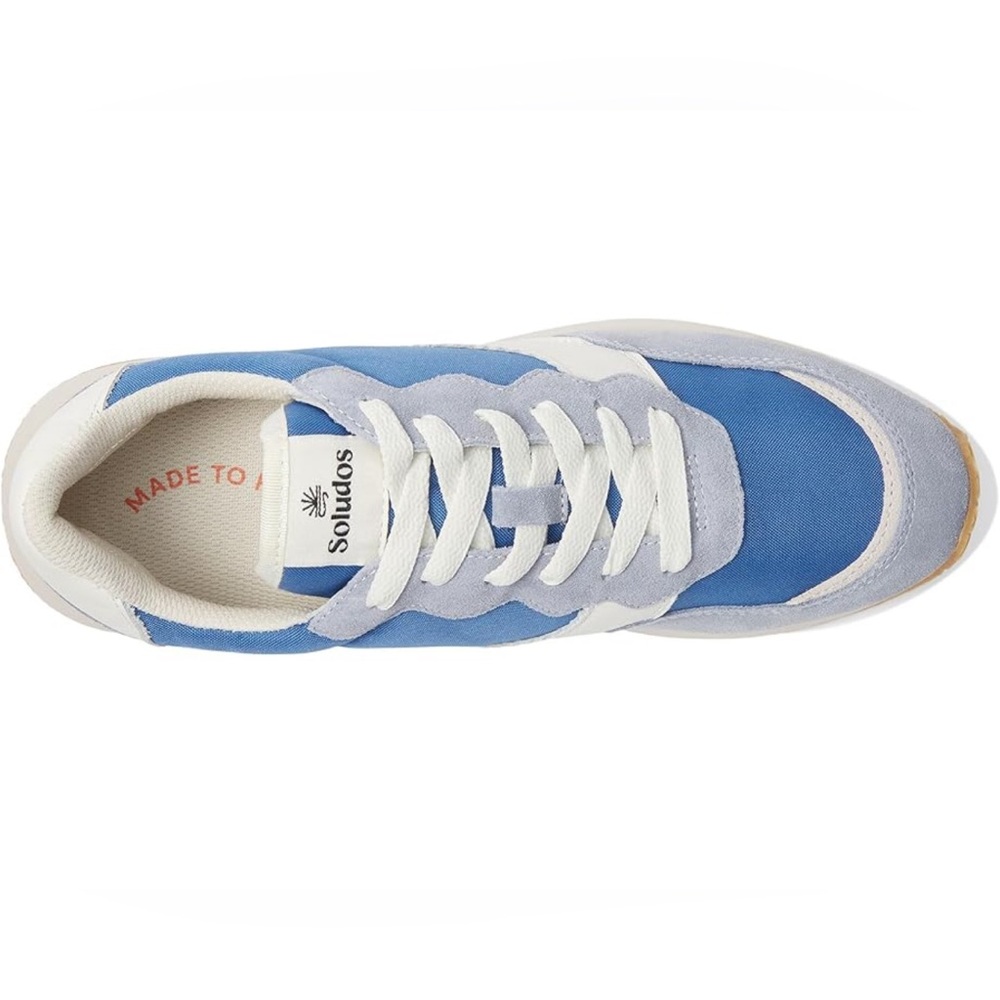 SOLUDOS PARADISO RETRO SNEAKERS COLOR BLUE WOMEN’S LACE-UP ROUND TOE SIZE US 8 - Picture 2 of 10
